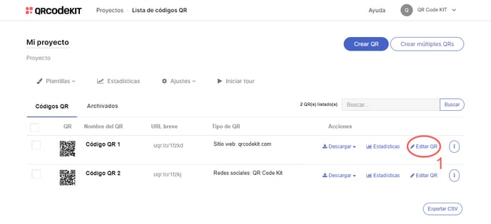 QRCK ES - Edit QR