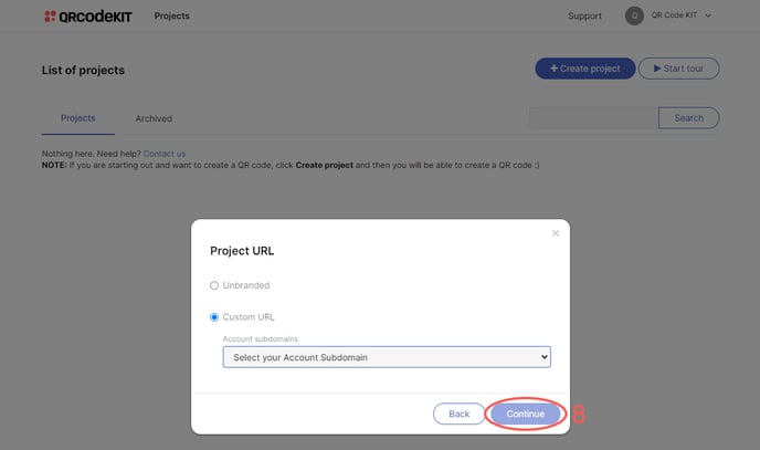 QRCK - Create domain 5