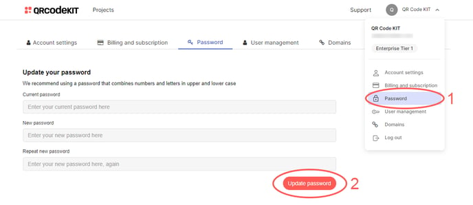 QRCK - Change password