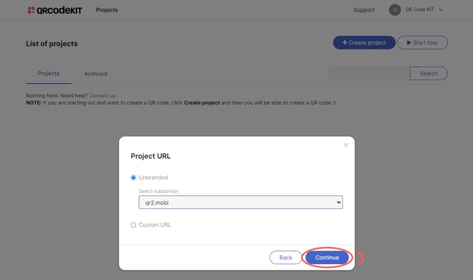 QRCK - Create project 2