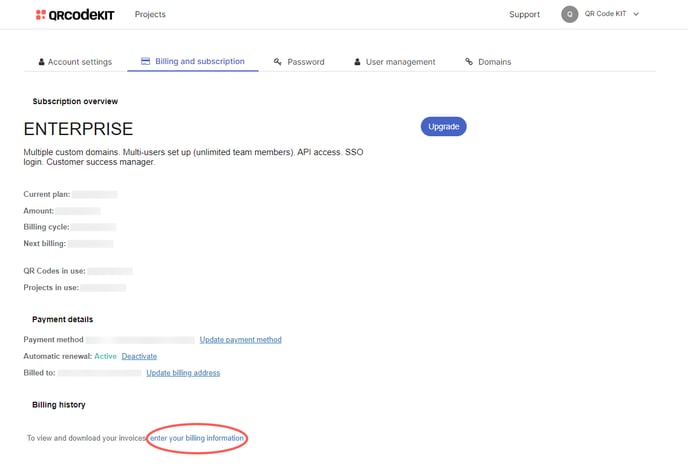 QRCK - Download invoice 2