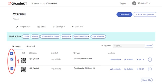 QRCK - Batch actions