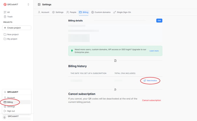 Billing Invoices