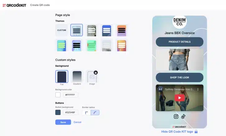 Customize the page style