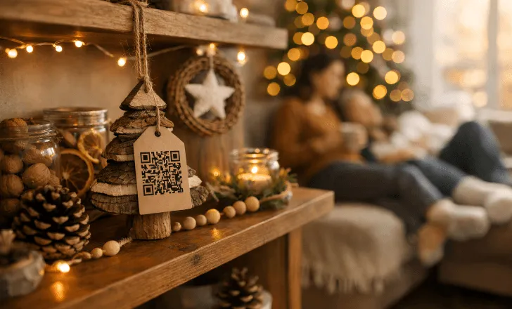 Eco friendly Christmas: how QR codes help reduce print waste during the holidays by replacing paper with digital experiences for a greener holiday season.