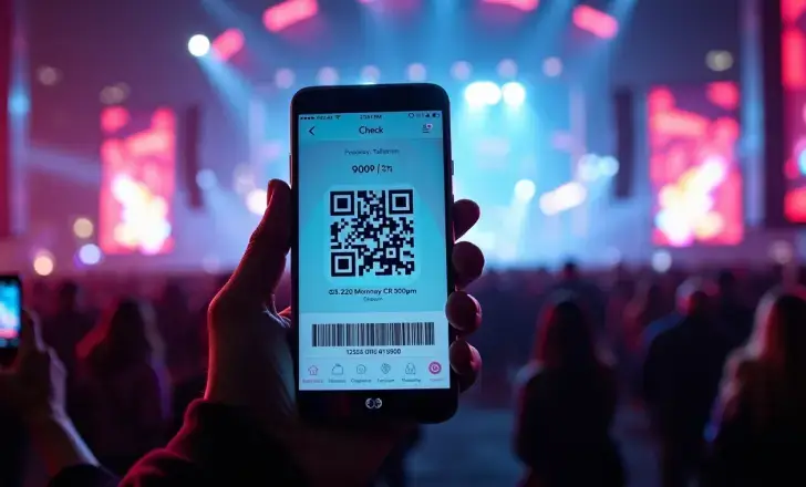 Entrada para evento con código QR