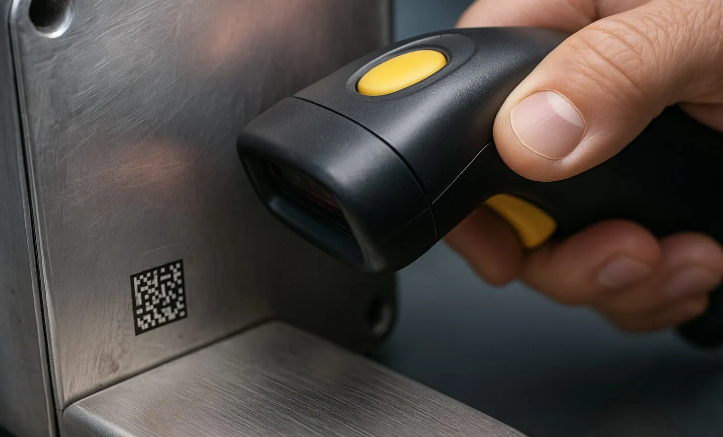 High-density DataMatrix scan on metal component