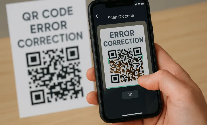 How does error correction affect scanning speed?