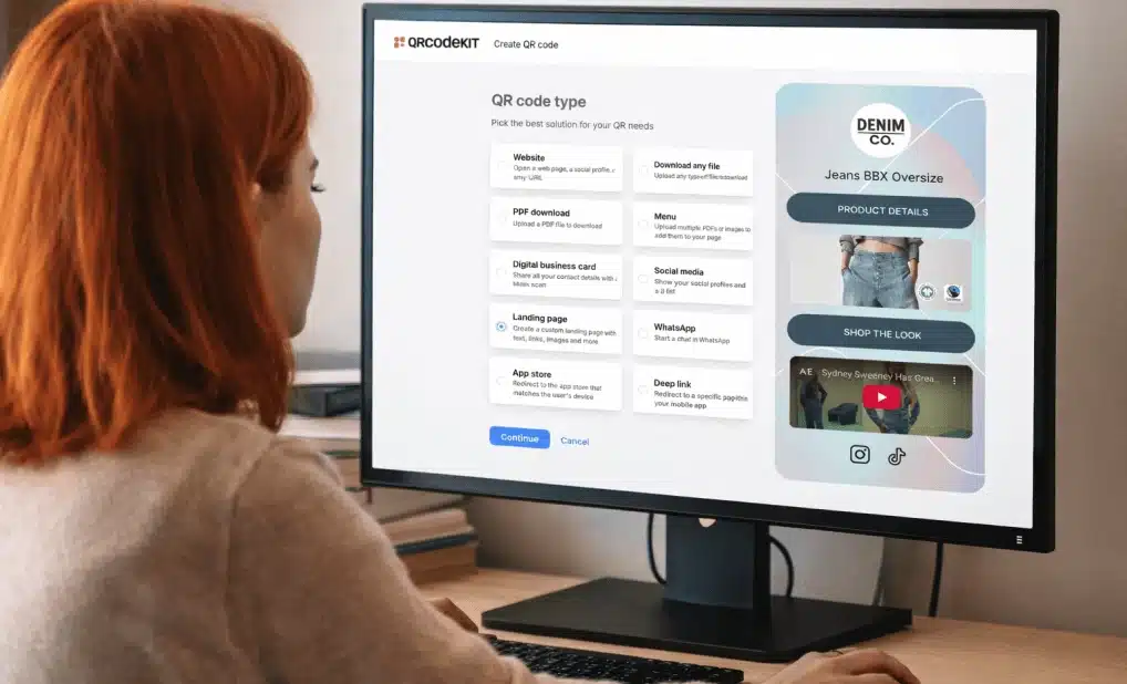 How landing page QR codes work?