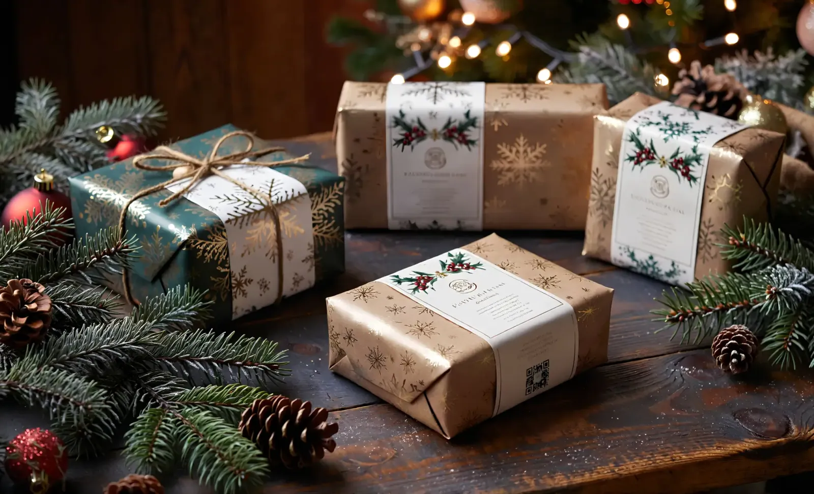 How to add QR codes to christmas packaging?