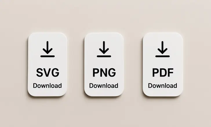 Come scegliere tra SVG, PNG o PDF per il download di QR code?