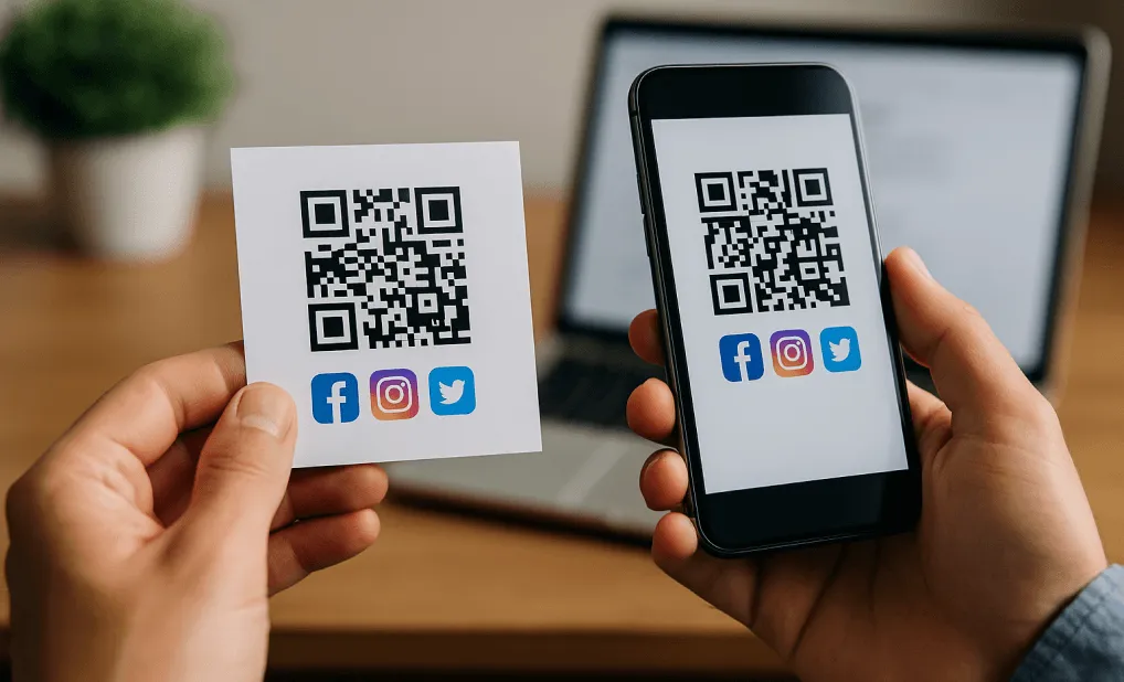 How to create a QR code for social media links?