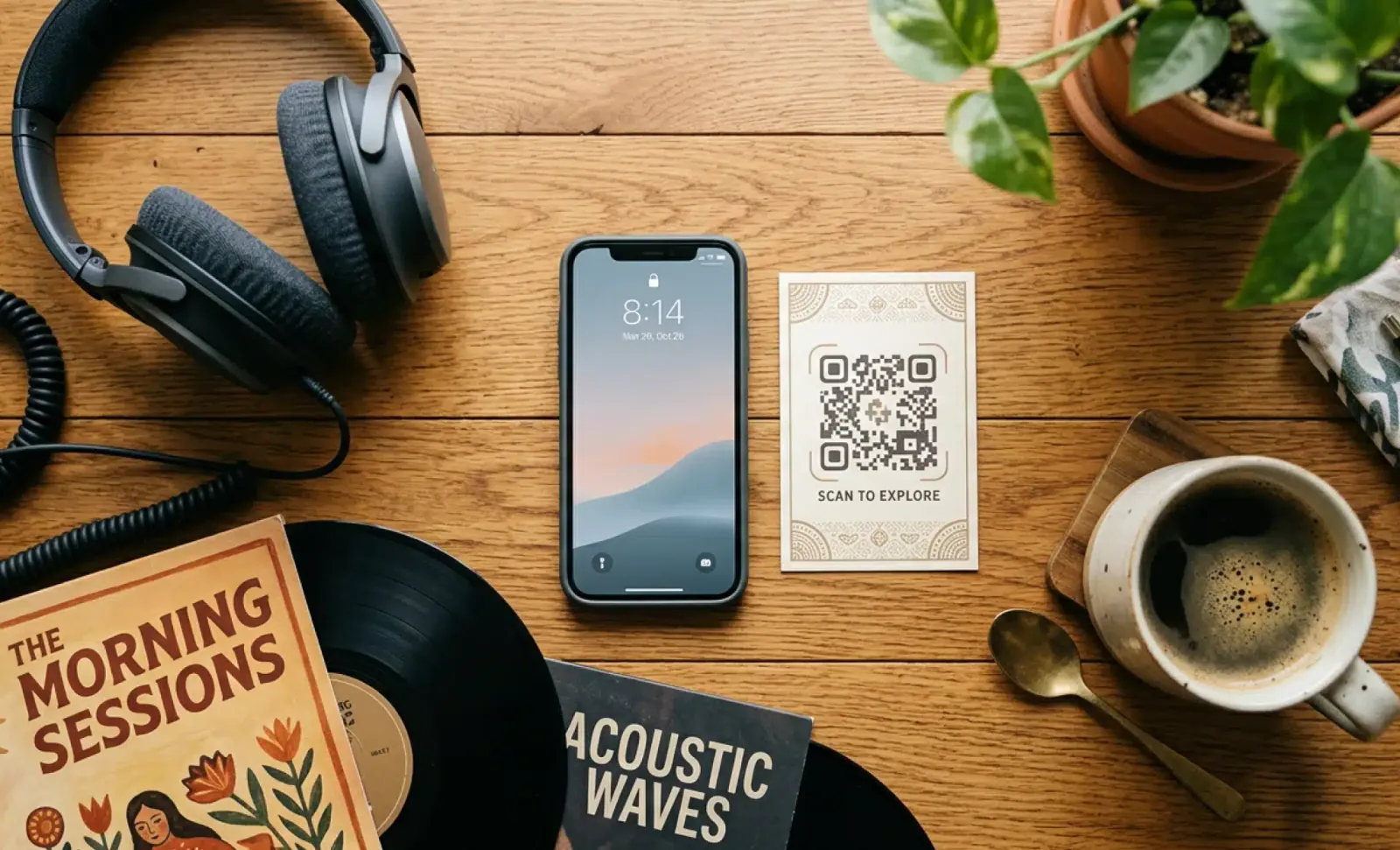 How to generate a QR code for a playlist?