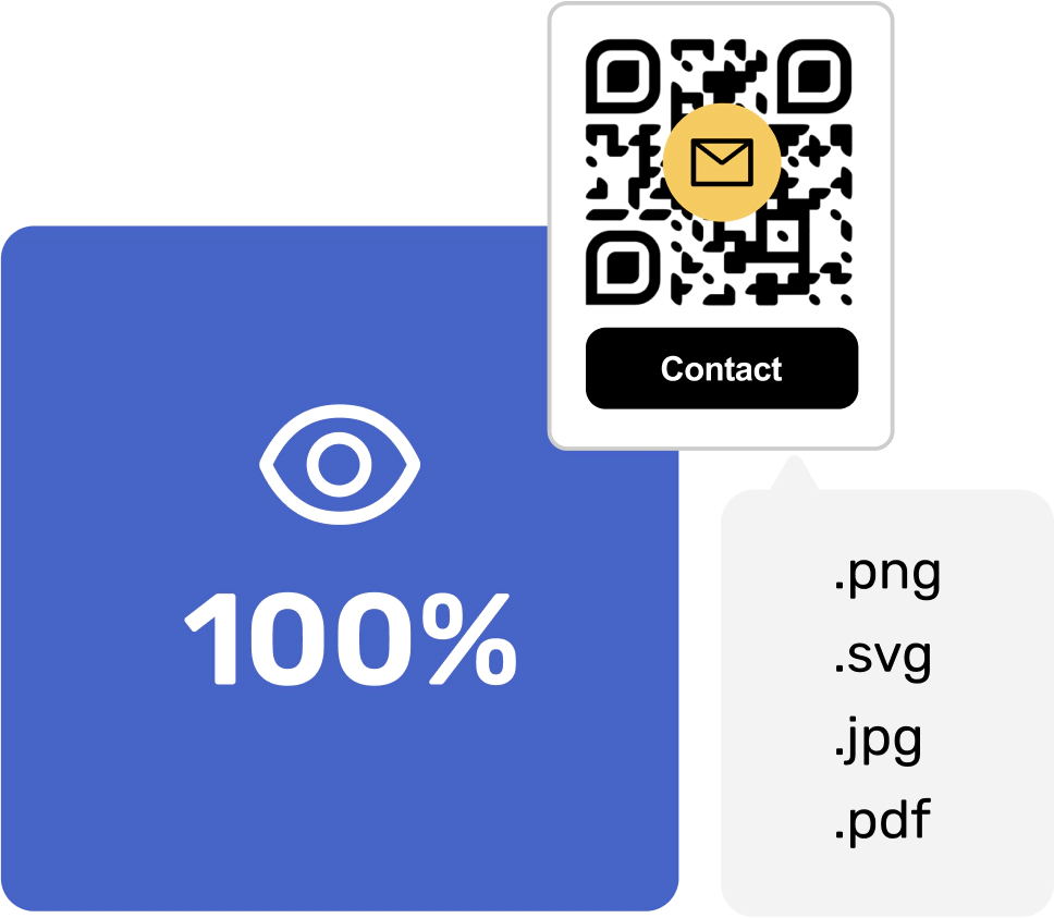 Exporting a QR code as print-ready PNG, SVG, EPS or PDF