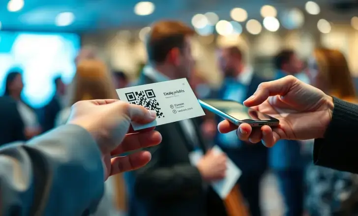Código QR en una tarjeta de presentación