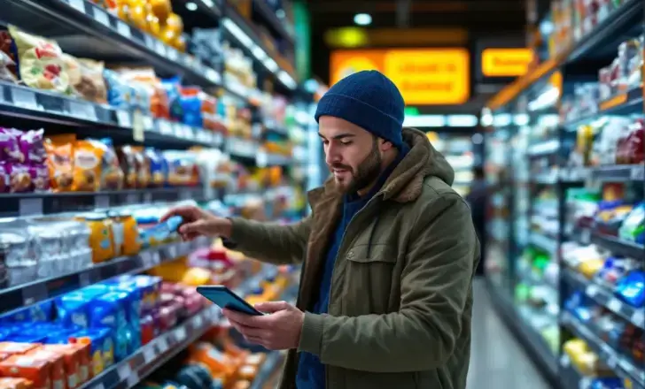 Código QR en un packaging de producto