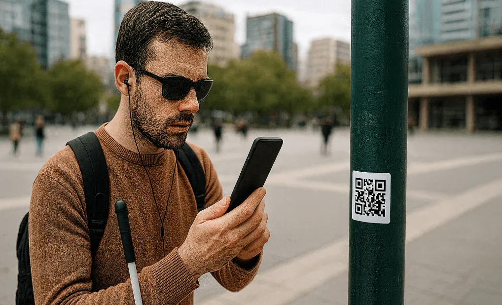 QR code accessibility navigation