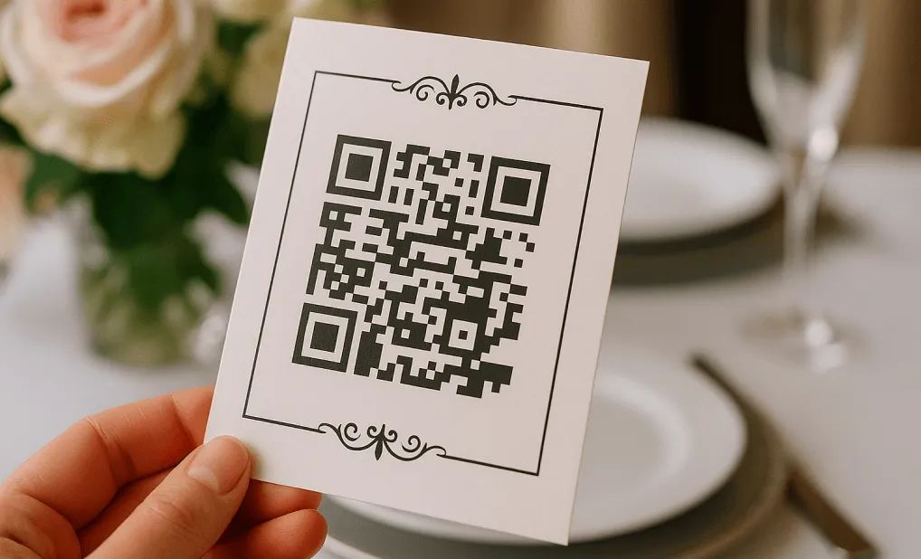 QR code for wedding pictures