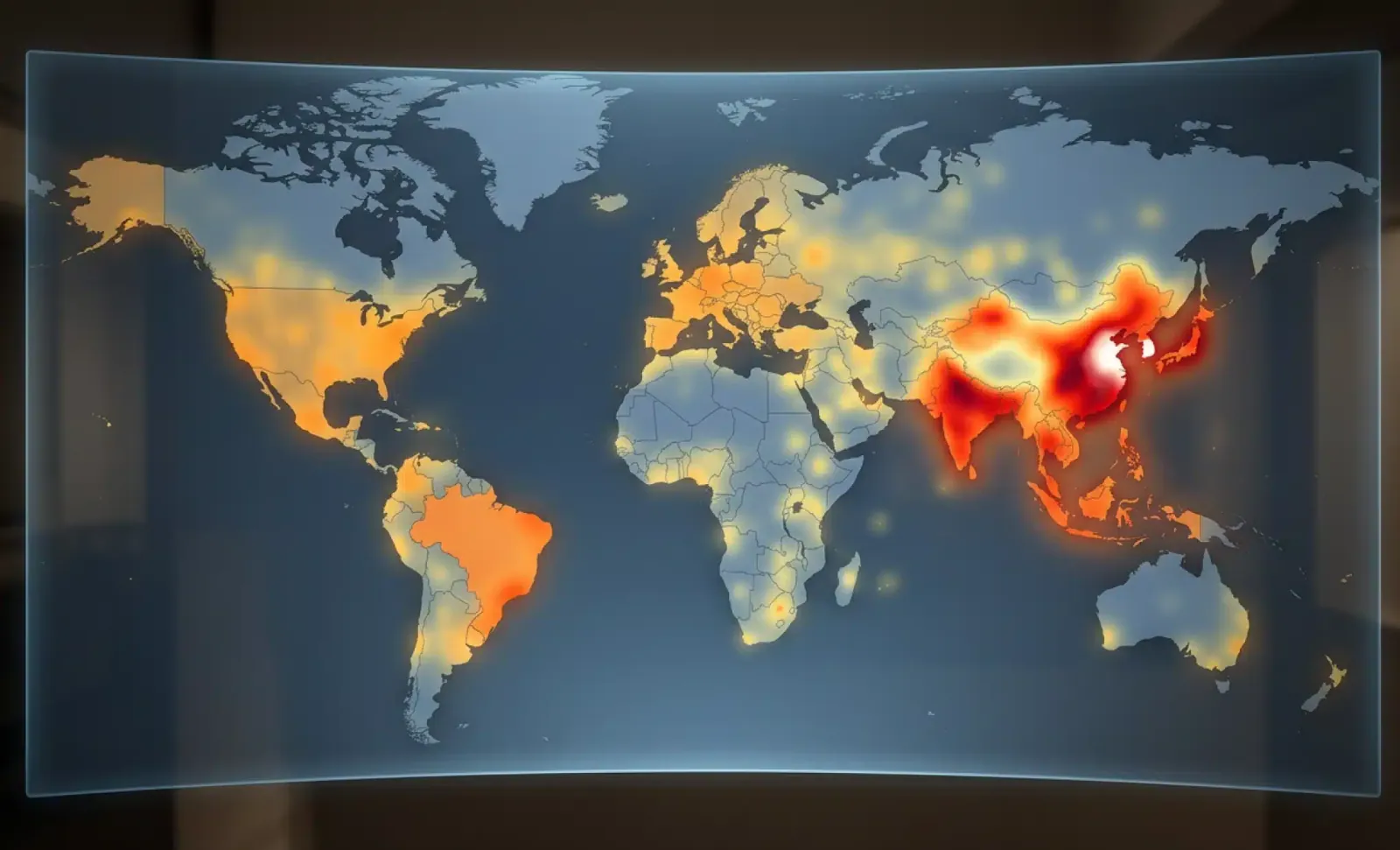 QR code geography heatmap