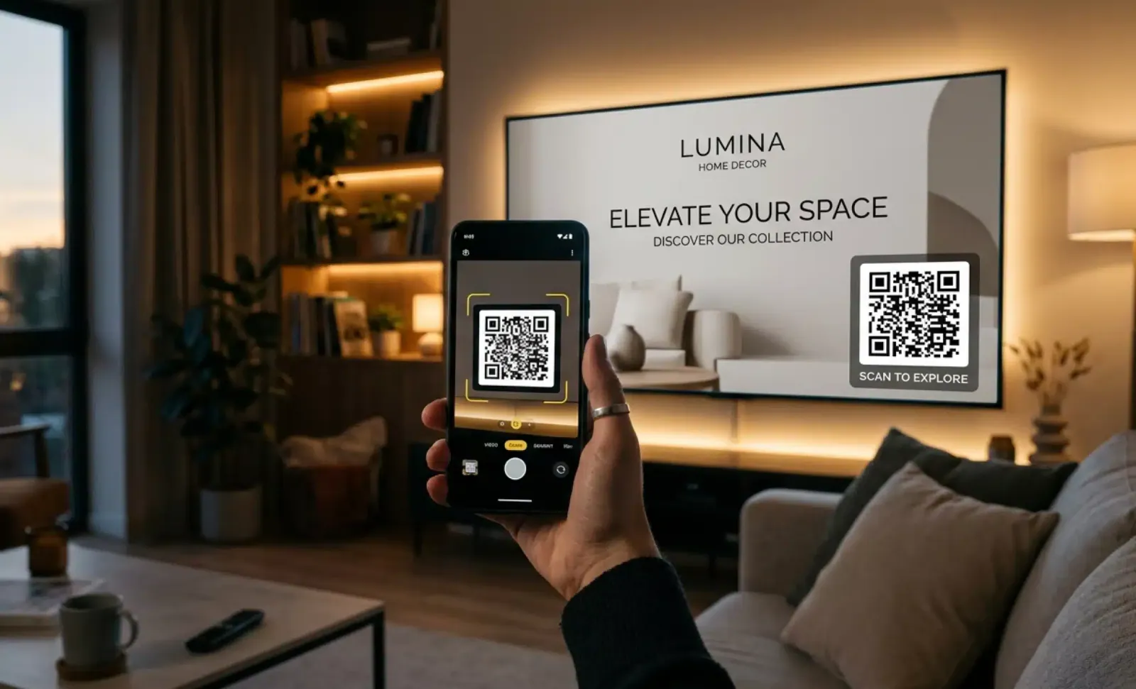 QR code on TV commercials