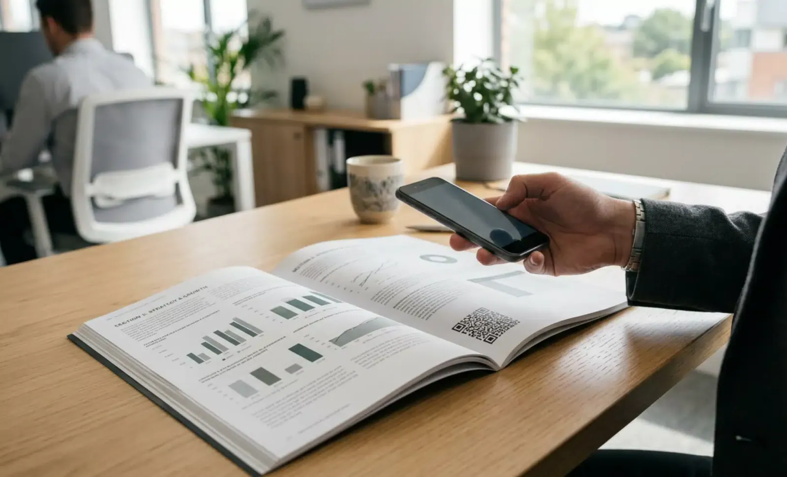 QR code on a company annual report