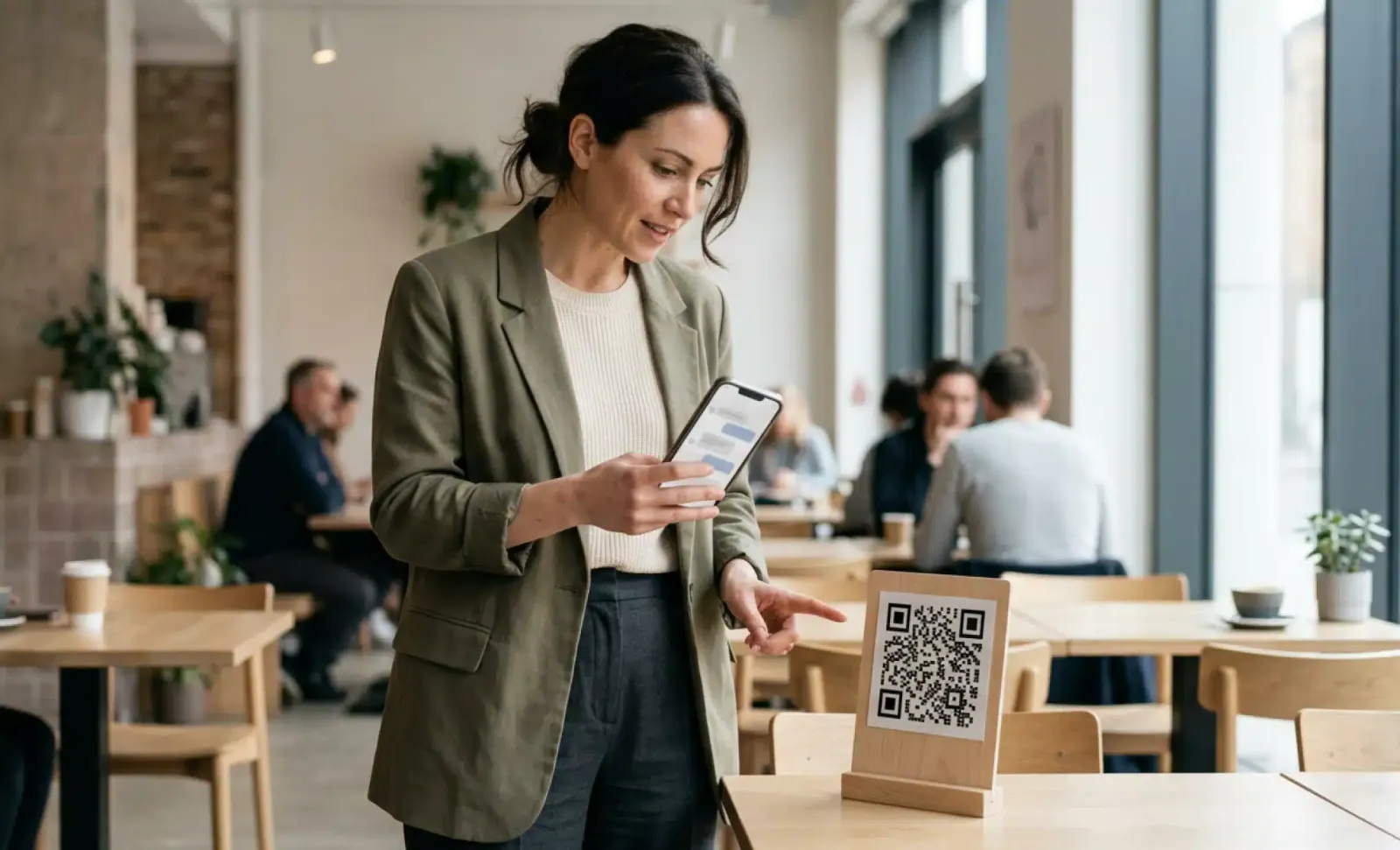 QR code scan to conversation