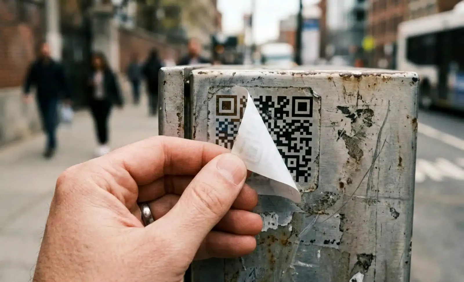 QR code sticker overlay fraud