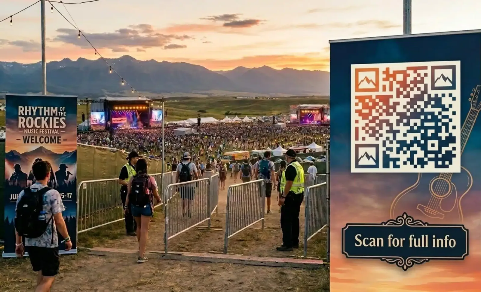 QR codes for outdoor music festivals