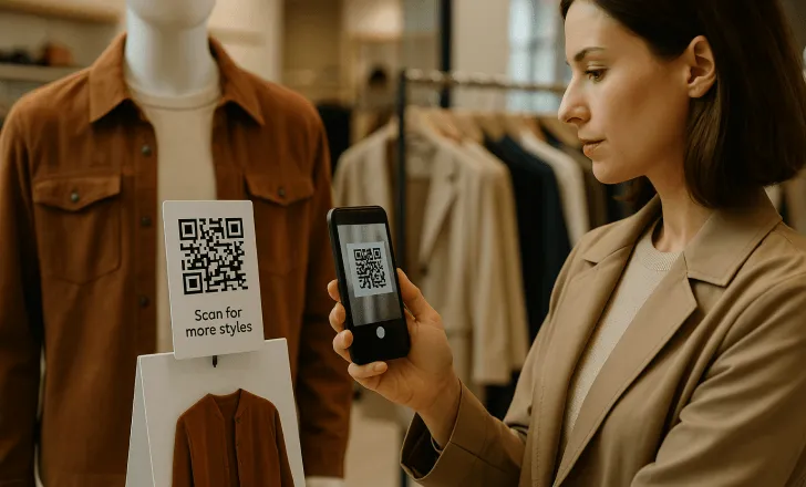 QR codes in apparel stores