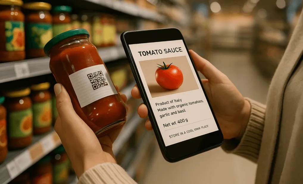 QR codes in food labeling regulations