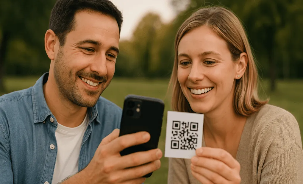 QR codes in telecommunications