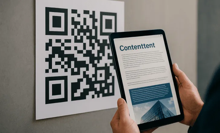 QR scan with high data capacity on tablet
