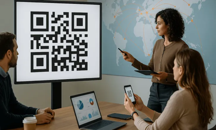 Represents strategic planning for multi-url QR codes for geotargeting.