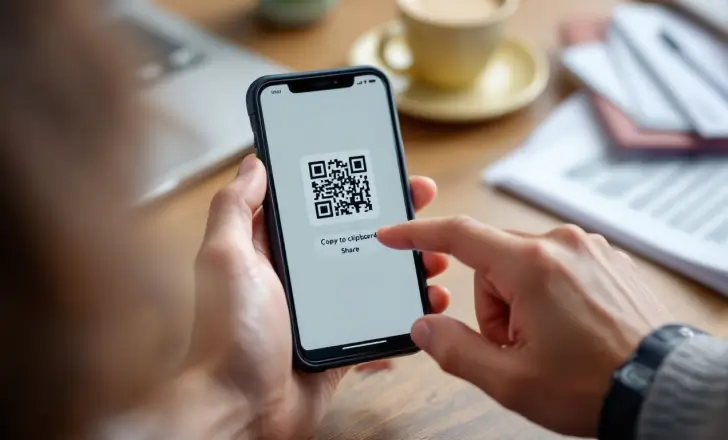 Guardar datos de código QR decodificado en un dispositivo móvil
