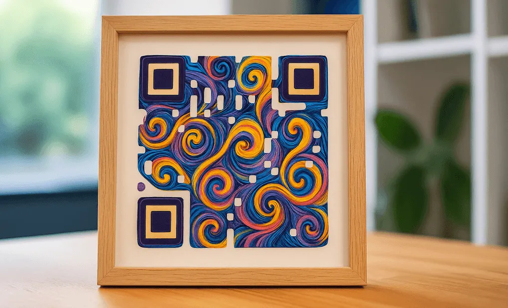 Scannable artistic QR code