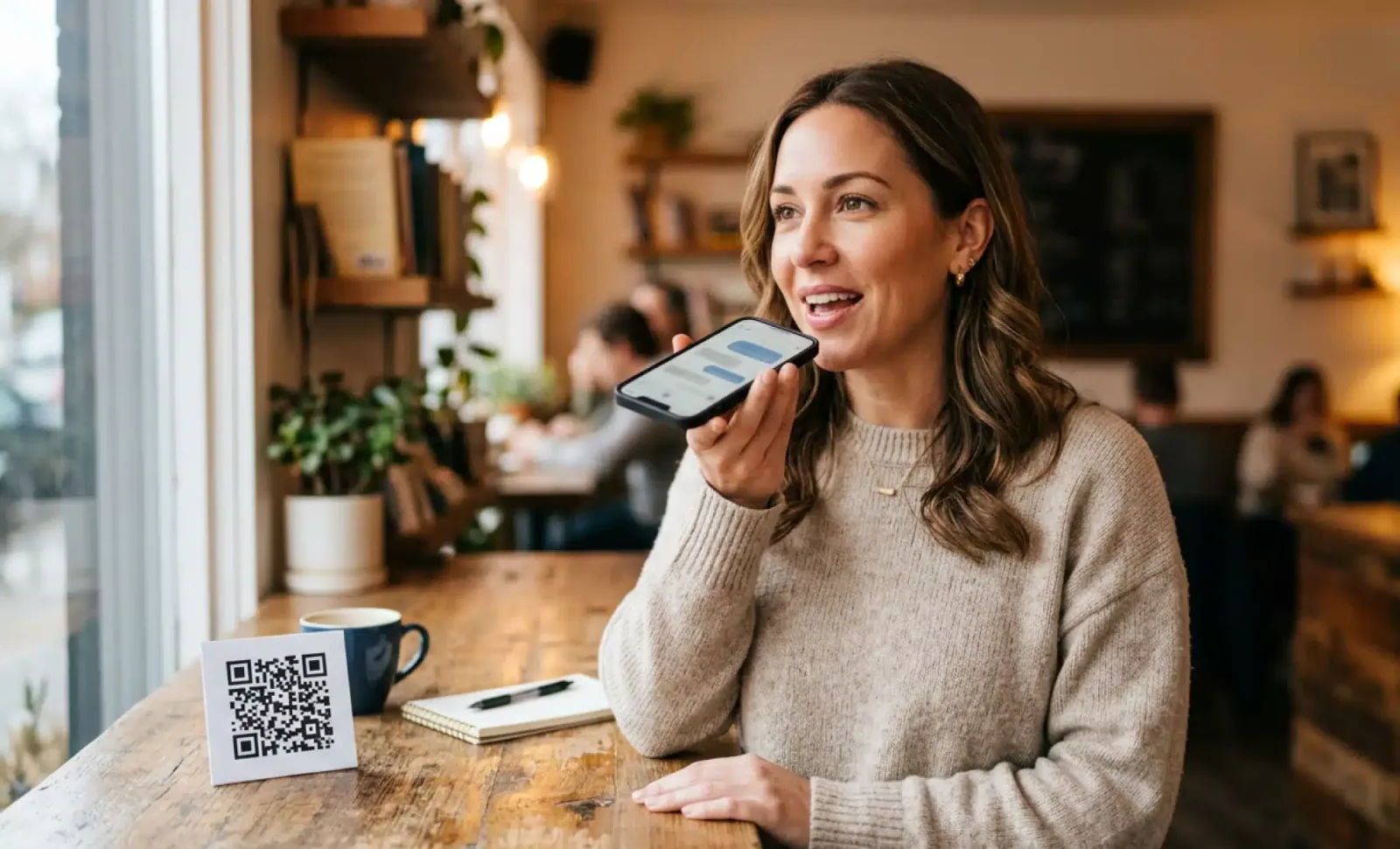 Voice enabled QR code
