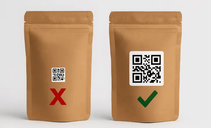 Qual è la dimensione minima di un QR code?