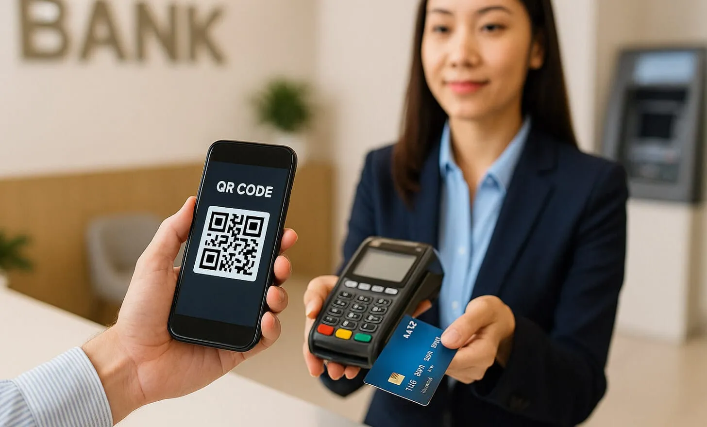 Why are QR codes gaining popularity in the banking sector?