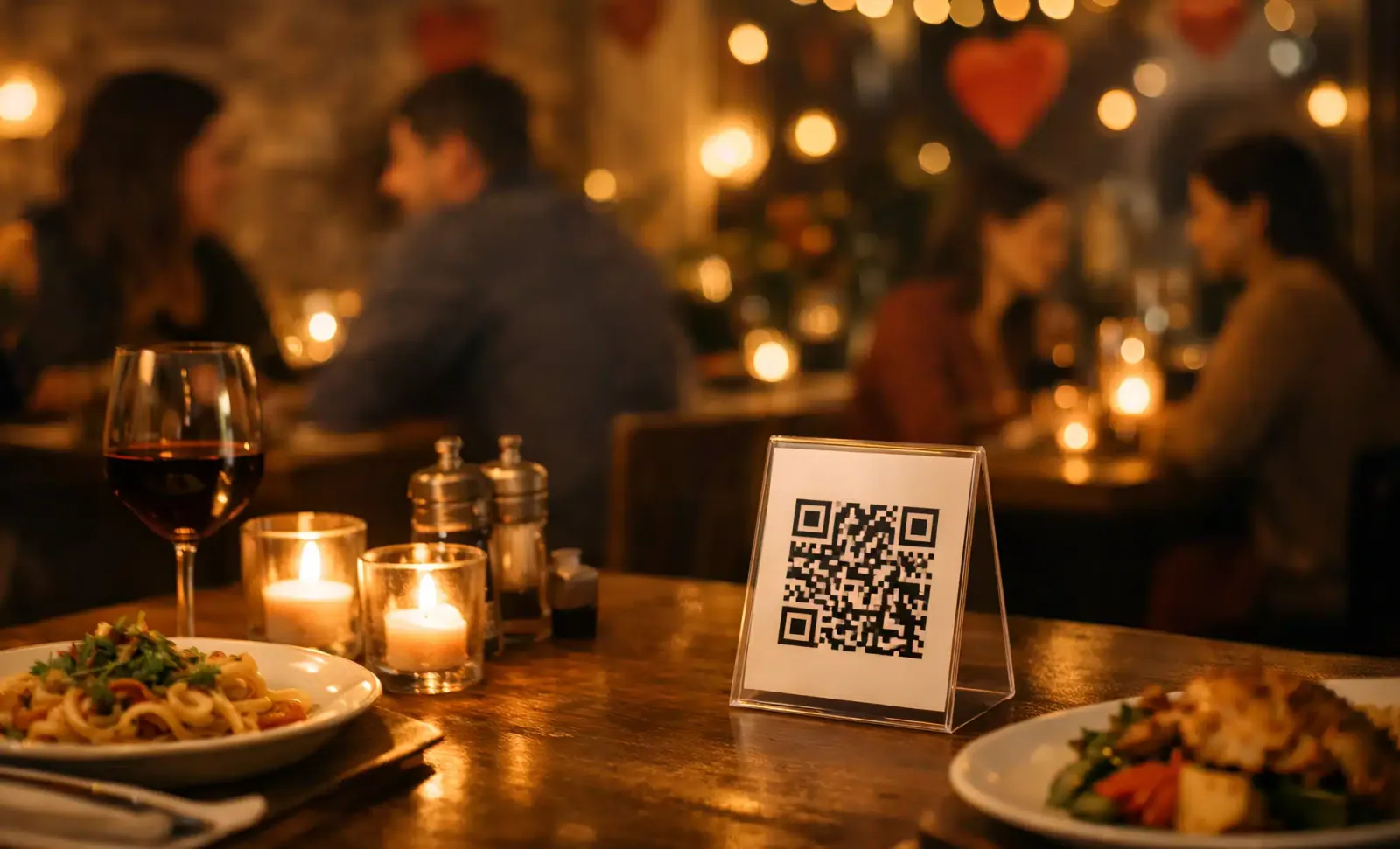 How restaurants use QR codes for valentine?