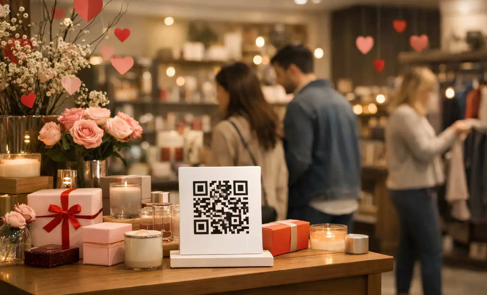 Website vs landing page QR codes for valentines day