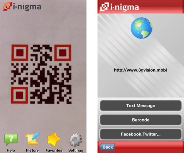 i nigma qr code scanner preview