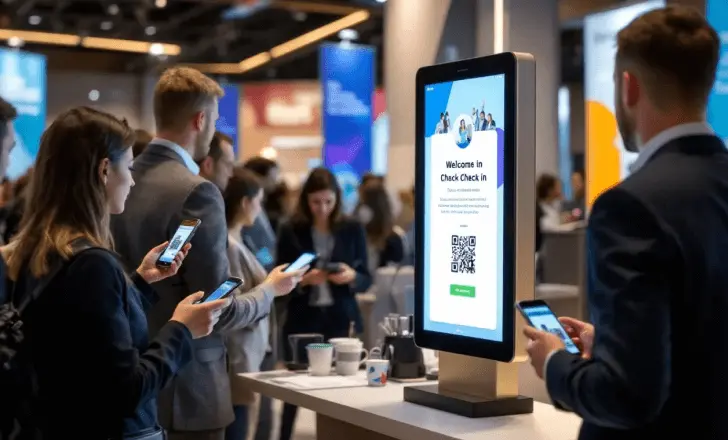 Check-in de eventos com códigos QR