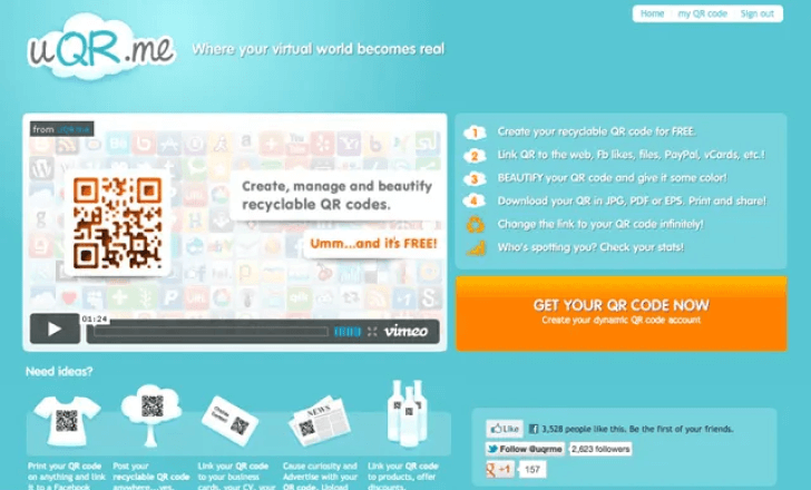 Primer sitio web de uQR.me